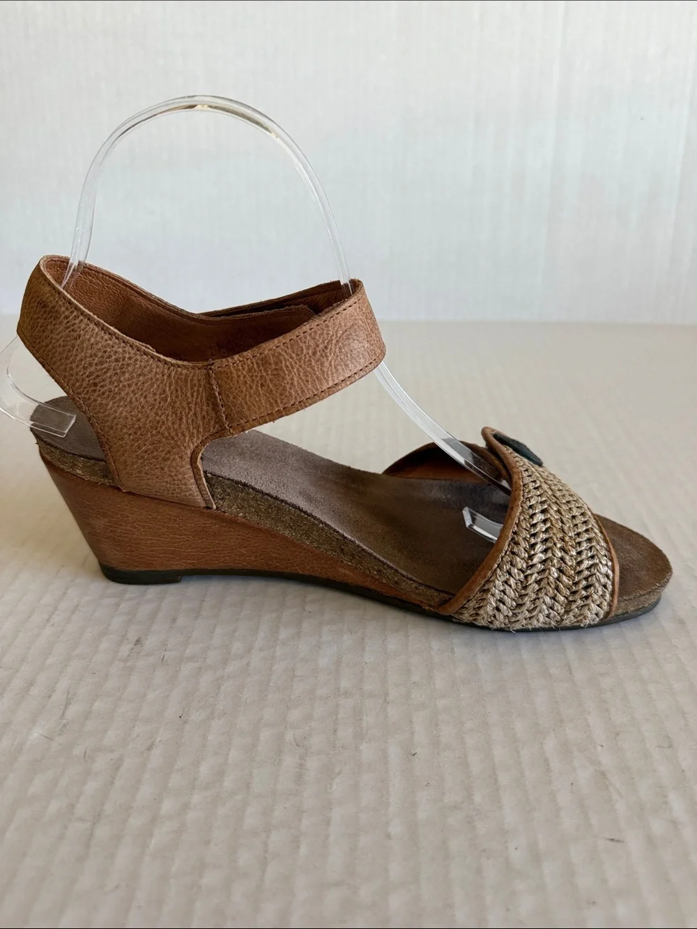 Taos Holiday Leather And Jute Wedge Sandals